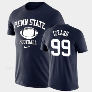 Classic Men's Penn State Nittany Lions Retro Football Navy Coziah Izzard #99 Lockup Legend Performance T-Shirt 737364-770