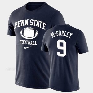 For Real Men's Penn State Nittany Lions Retro Football Navy Trace McSorley #9 Lockup Legend Performance T-Shirt 600667-215